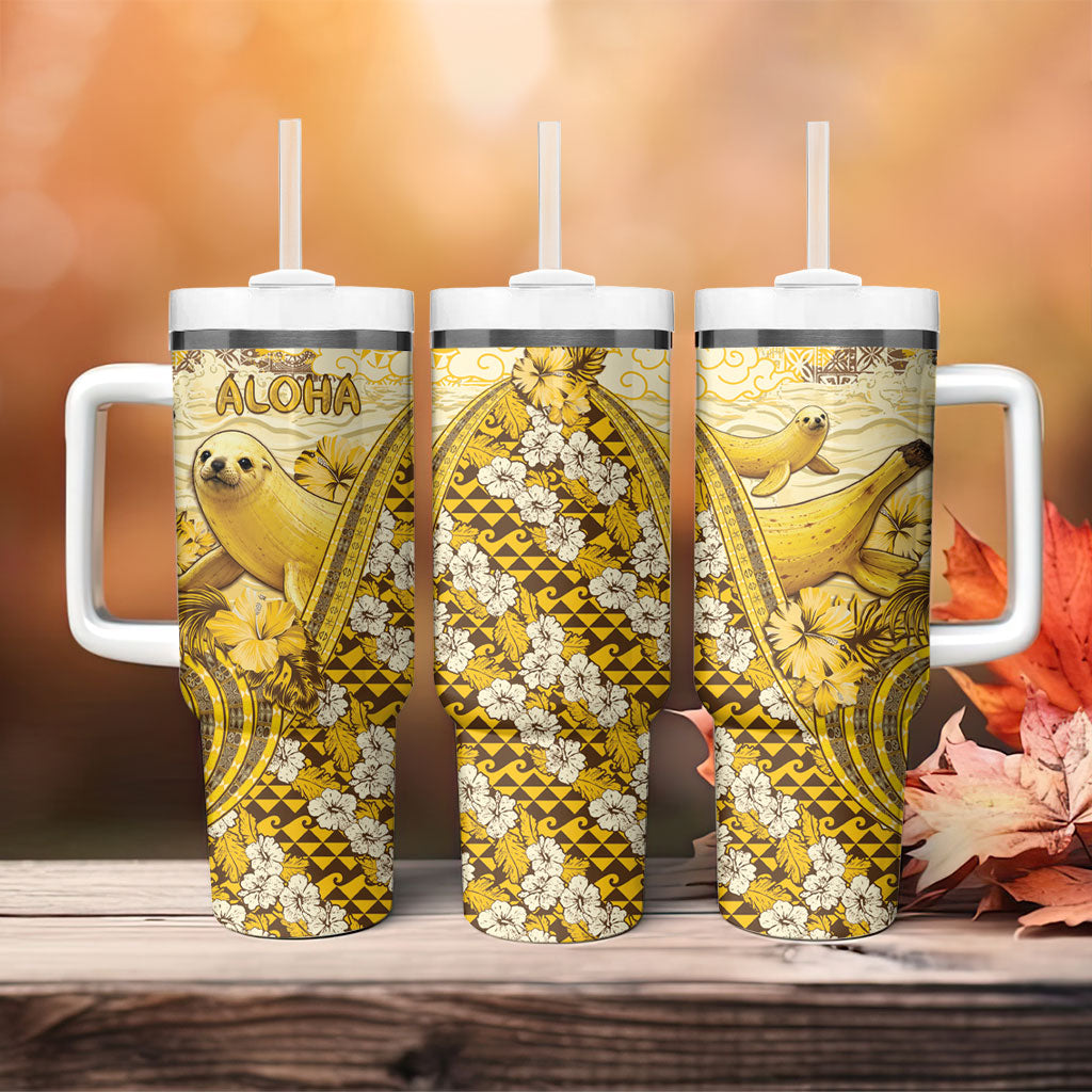 Hawaii Banana Seal Tumbler With Handle Ilio Holo I Ka Uaua Aloha