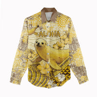 Hawaii Banana Seal Women Casual Shirt Ilio Holo I Ka Uaua Aloha