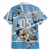 Custom Argentina Football Hawaiian Shirt Goat Comic Style Sun Of May DT05 - Polynesian Pride