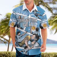 Custom Argentina Football Hawaiian Shirt Goat Comic Style Sun Of May DT05 - Polynesian Pride