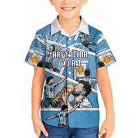 Custom Argentina Football Hawaiian Shirt Goat Comic Style Sun Of May DT05 - Polynesian Pride