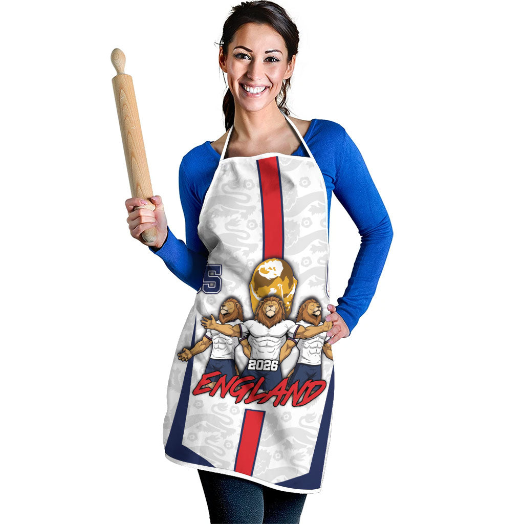 Custom England Football Apron Three Lions Trophy St George Cross