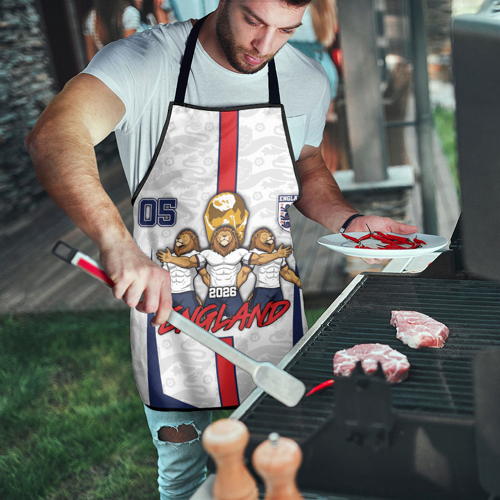 Custom England Football Apron Three Lions Trophy St George Cross