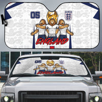Custom England Football Auto Sun Shade Three Lions Trophy St George Cross