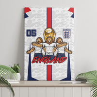 Custom England Football Canvas Wall Art Three Lions Trophy St George Cross