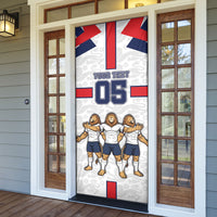 Custom England Football Door Cover Three Lions Trophy St George Cross DT05 - Polynesian Pride