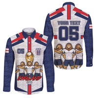 Custom England Football Family Matching Tank Maxi Dress and Hawaiian Shirt Three Lions Trophy St George Cross