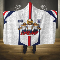 Custom England Football Hooded Blanket Three Lions Trophy St George Cross