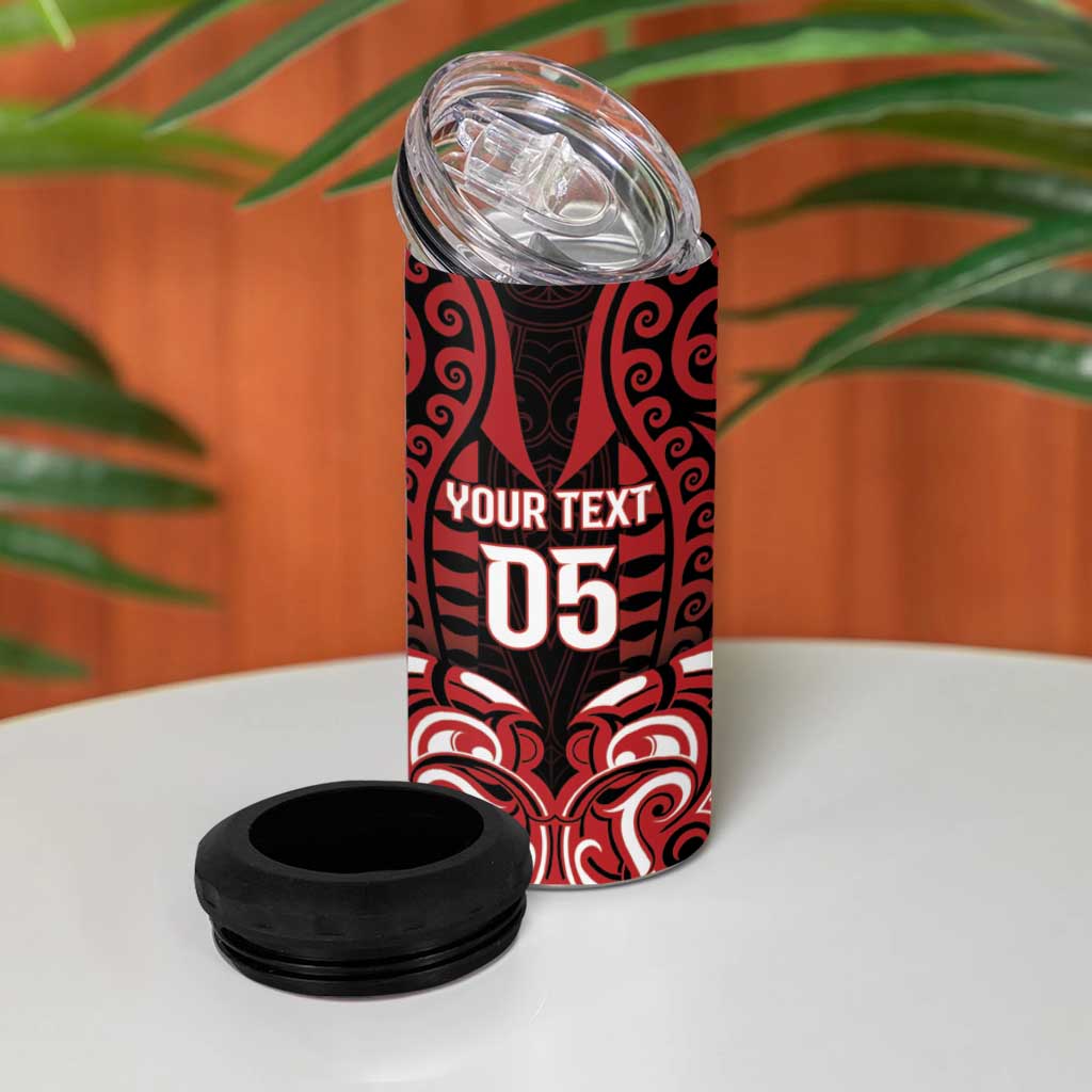 Custom Aotearoa Ngapuhi 4 in 1 Can Cooler Tumbler Maori Pattern New Zealand - Polynesian Pride