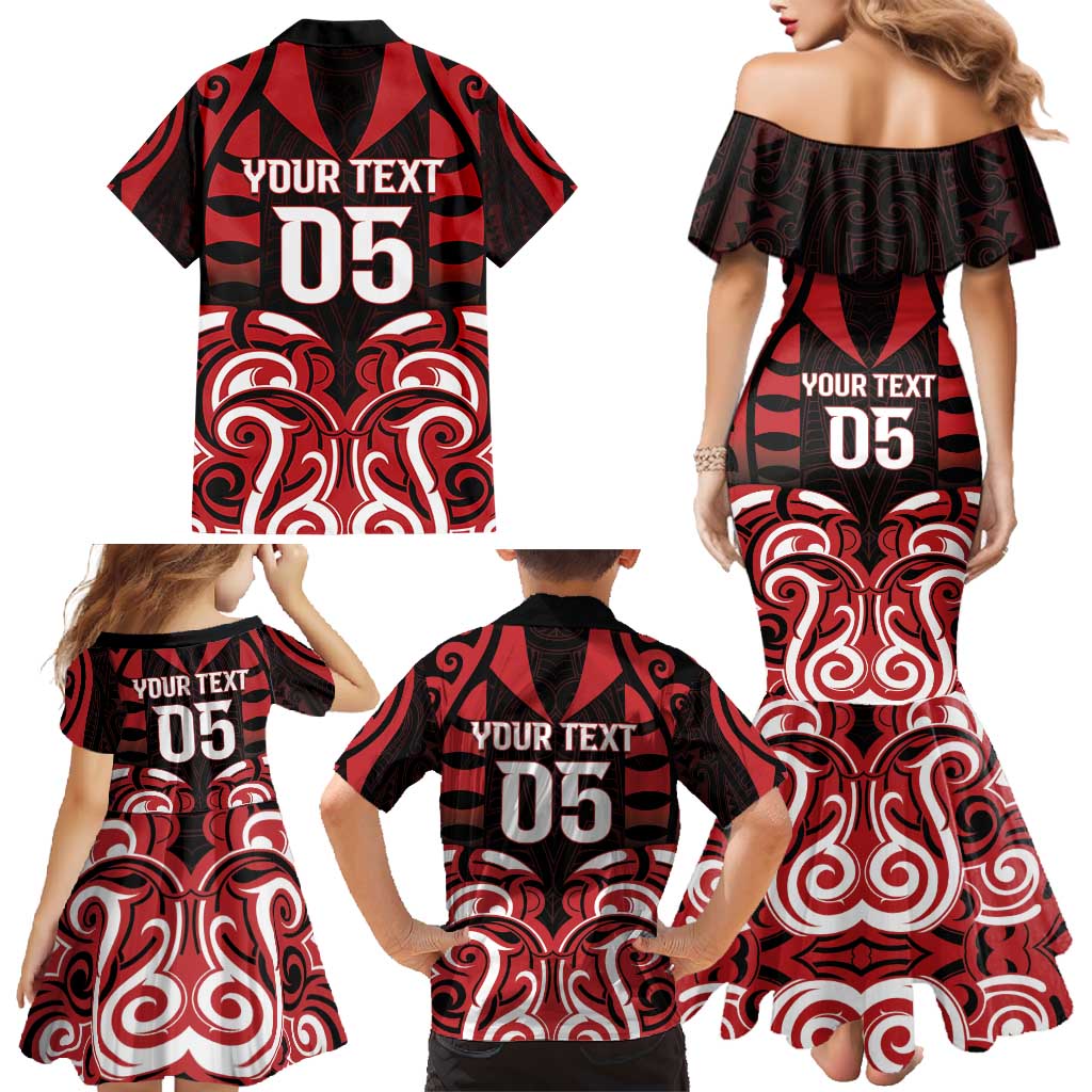 Custom Aotearoa Ngapuhi Family Matching Mermaid Dress and Hawaiian Shirt Maori Pattern New Zealand - Polynesian Pride