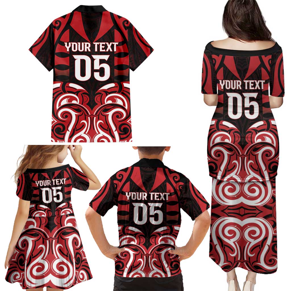 Custom Aotearoa Ngapuhi Family Matching Puletasi and Hawaiian Shirt Maori Pattern New Zealand - Polynesian Pride
