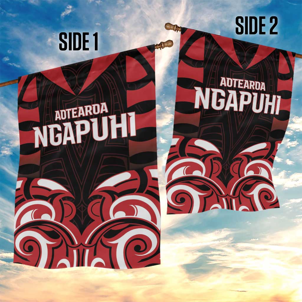 Aotearoa Ngapuhi Garden Flag Maori Pattern New Zealand - Polynesian Pride
