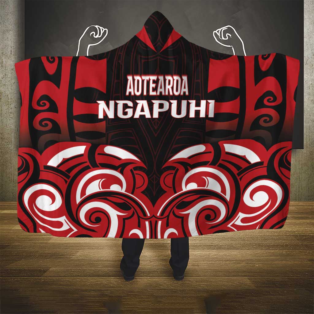 Aotearoa Ngapuhi Hooded Blanket Maori Pattern New Zealand - Polynesian Pride