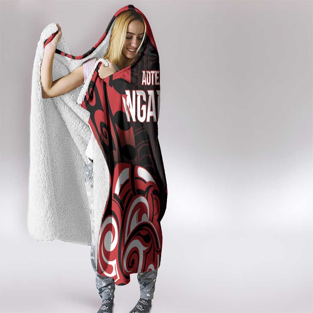 Aotearoa Ngapuhi Hooded Blanket Maori Pattern New Zealand - Polynesian Pride