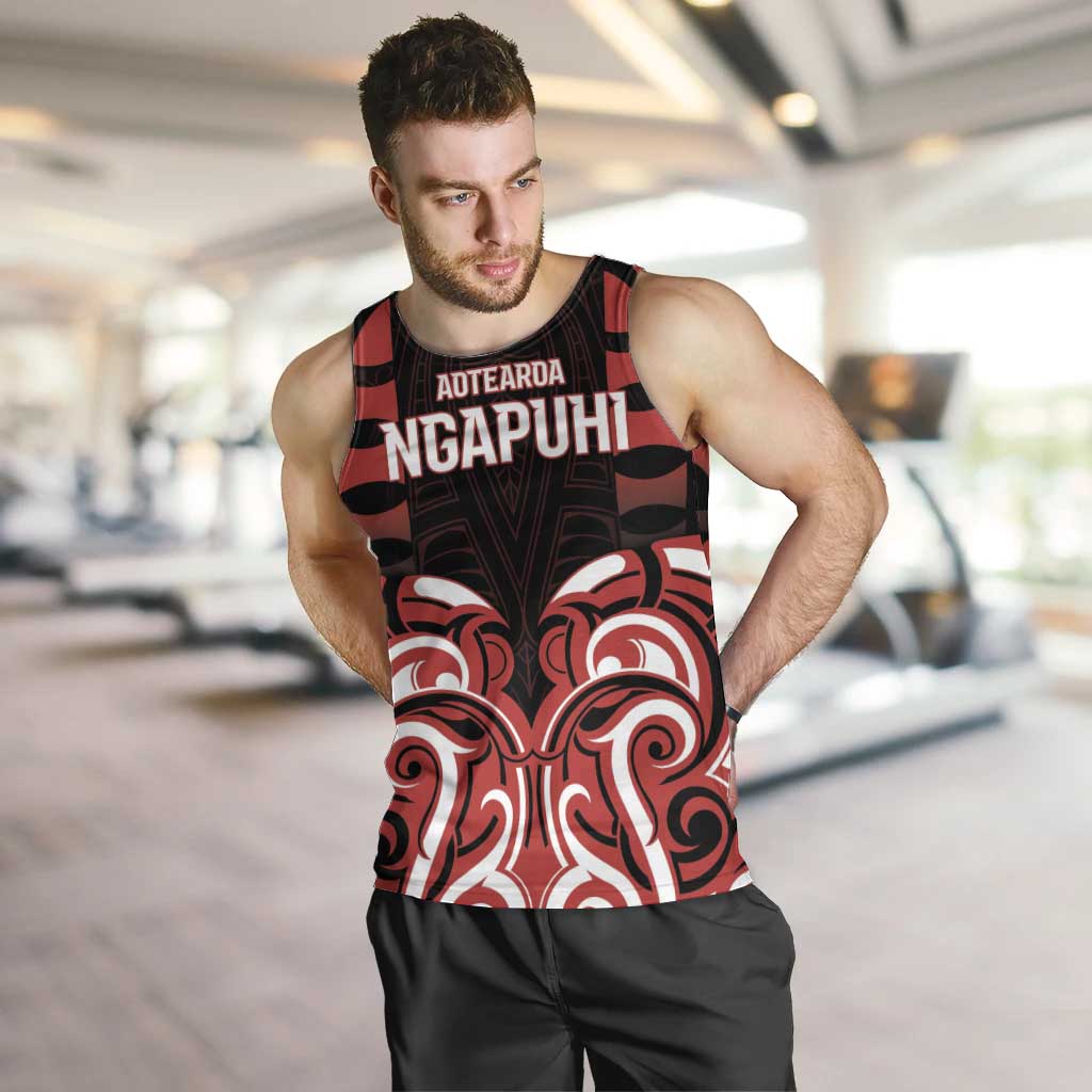 Custom Aotearoa Ngapuhi Men Tank Top Maori Pattern New Zealand - Polynesian Pride