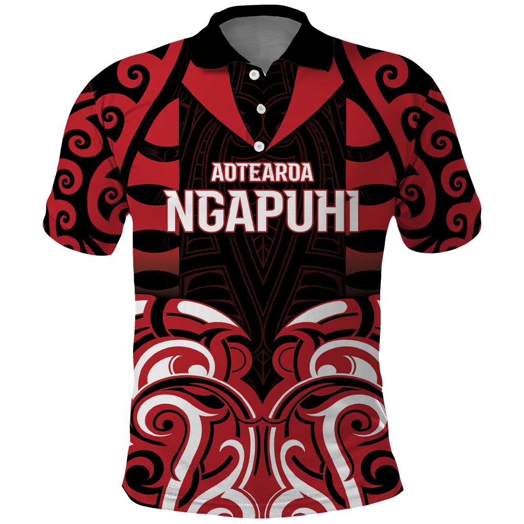Custom Aotearoa Ngapuhi Polo Shirt Maori Pattern New Zealand - Polynesian Pride