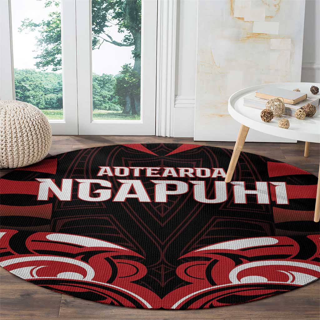 Aotearoa Ngapuhi Round Carpet Maori Pattern New Zealand - Polynesian Pride