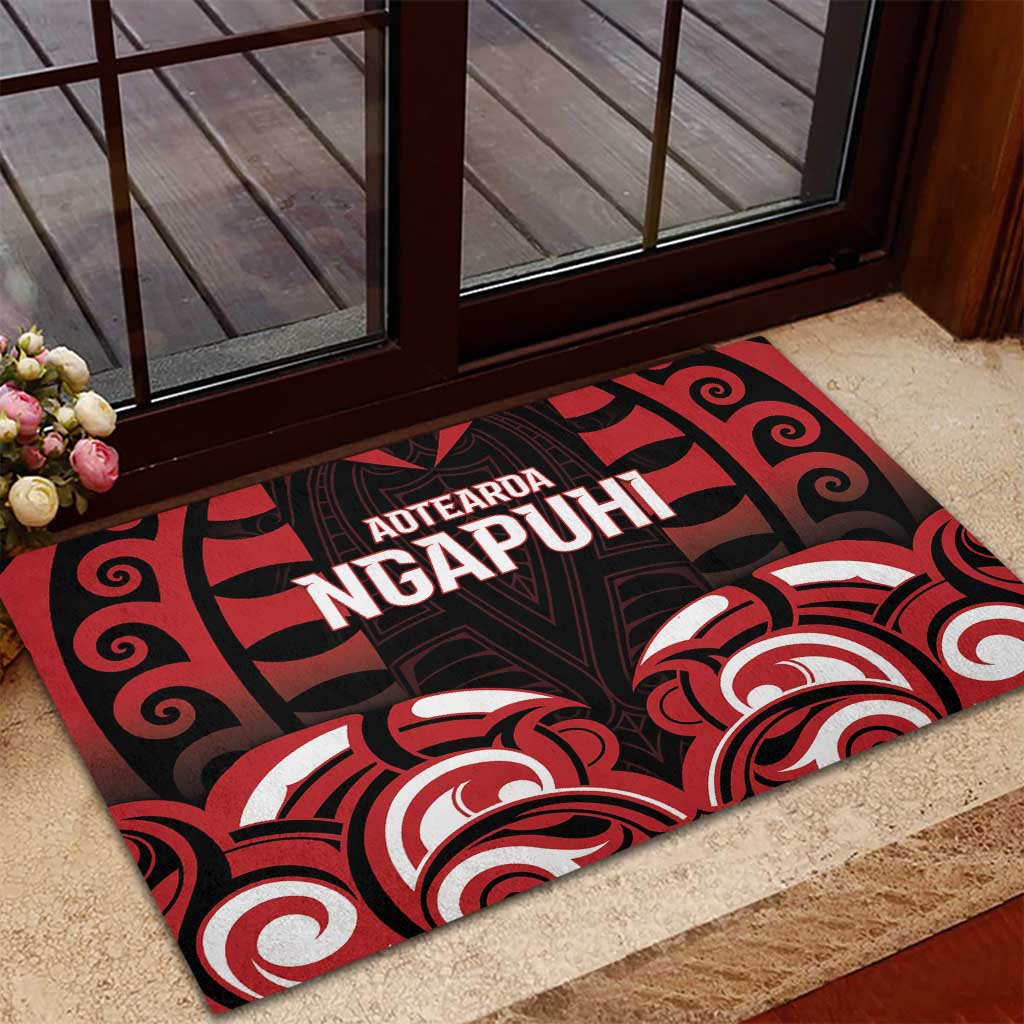 Aotearoa Ngapuhi Rubber Doormat Maori Pattern New Zealand - Polynesian Pride