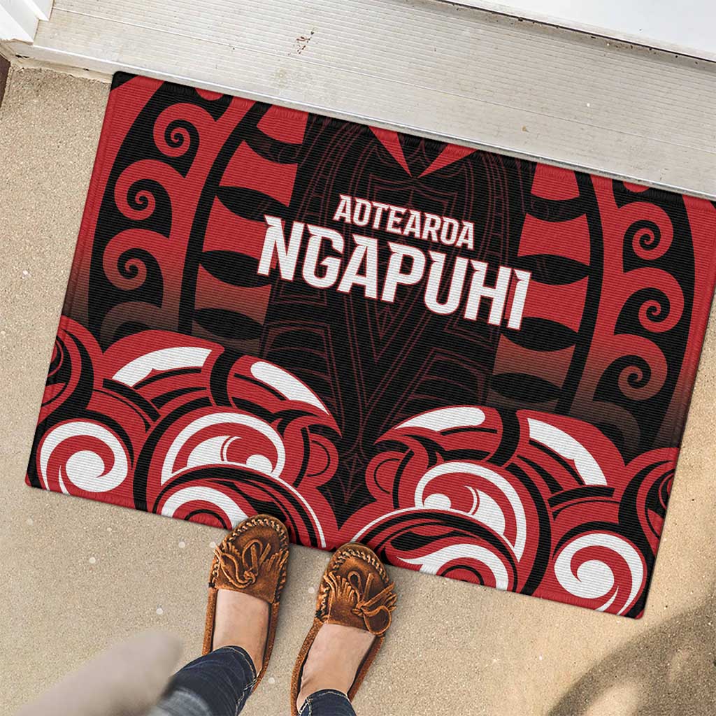 Aotearoa Ngapuhi Rubber Doormat Maori Pattern New Zealand - Polynesian Pride
