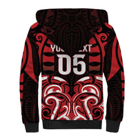 Custom Aotearoa Ngapuhi Sherpa Hoodie Maori Pattern New Zealand - Polynesian Pride