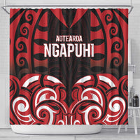 Aotearoa Ngapuhi Shower Curtain Maori Pattern New Zealand - Polynesian Pride