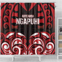Aotearoa Ngapuhi Shower Curtain Maori Pattern New Zealand - Polynesian Pride