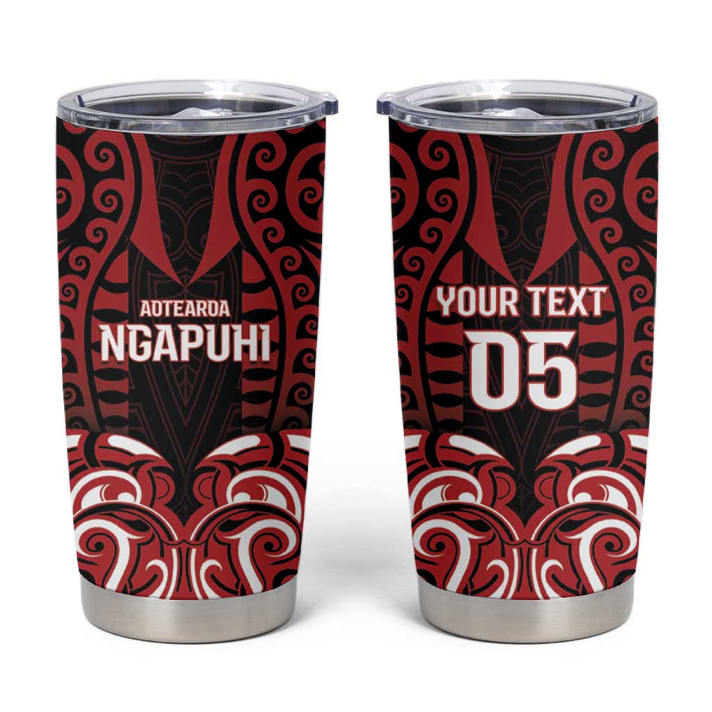 Custom Aotearoa Ngapuhi Tumbler Cup Maori Pattern New Zealand - Polynesian Pride