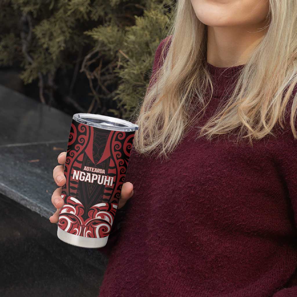 Custom Aotearoa Ngapuhi Tumbler Cup Maori Pattern New Zealand - Polynesian Pride