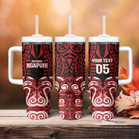 Custom Aotearoa Ngapuhi Tumbler With Handle Maori Pattern New Zealand - Polynesian Pride