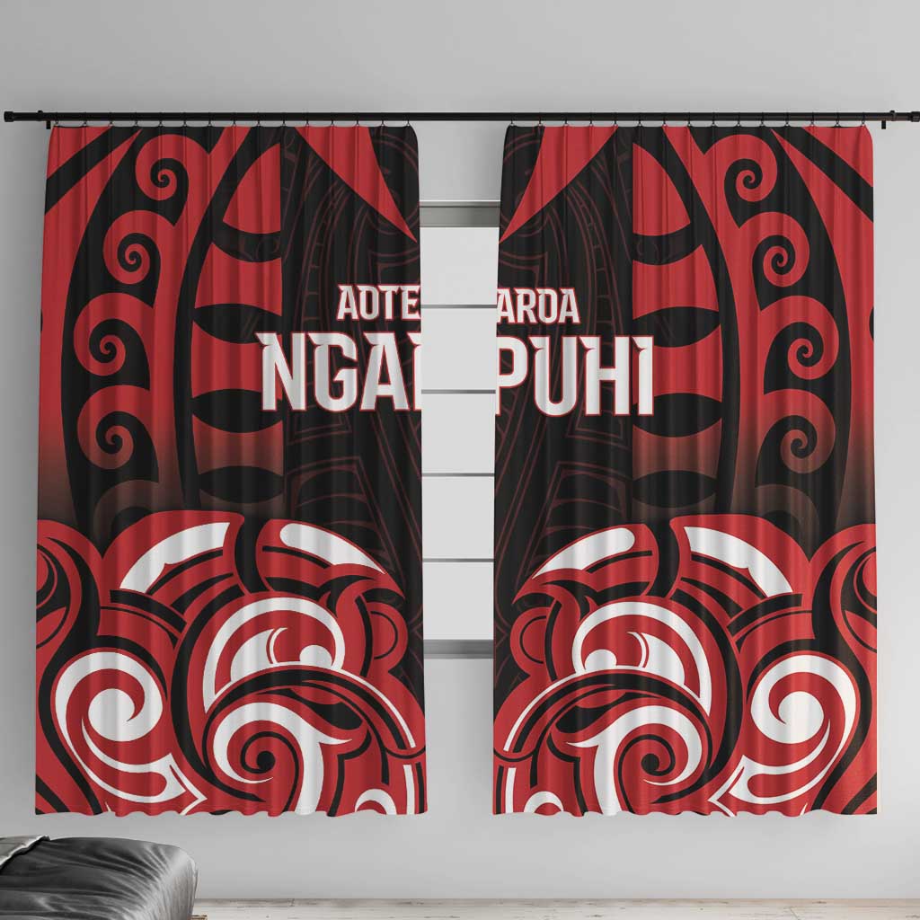 Aotearoa Ngapuhi Window Curtain Maori Pattern New Zealand - Polynesian Pride