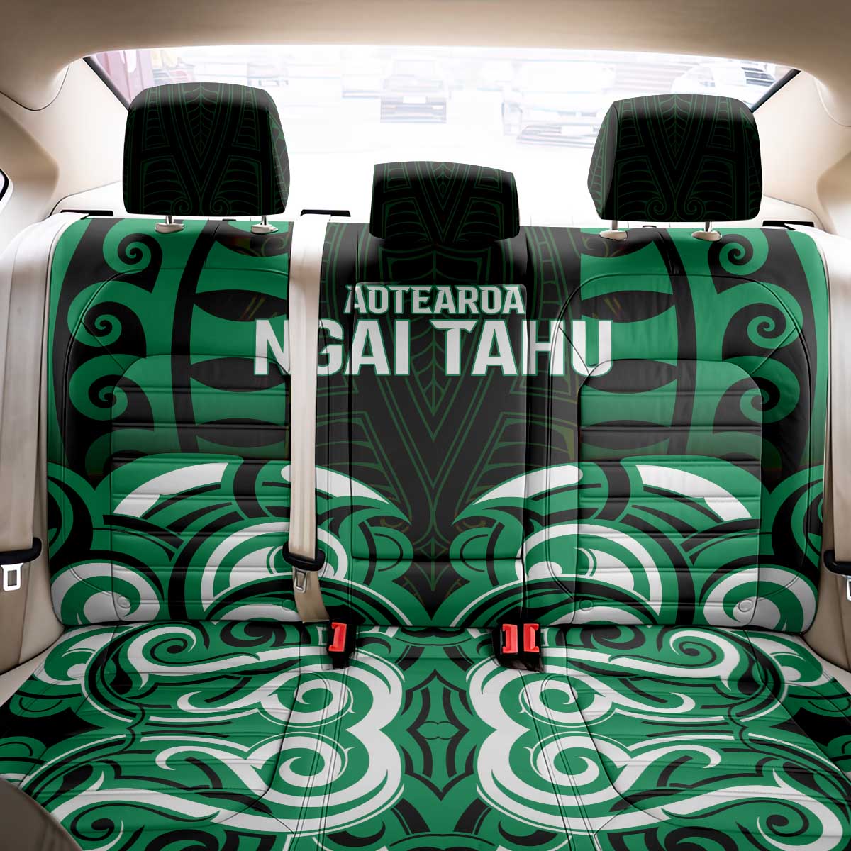 Aotearoa Ngai Tahu Back Car Seat Cover Maori Pattern New Zealand - Polynesian Pride