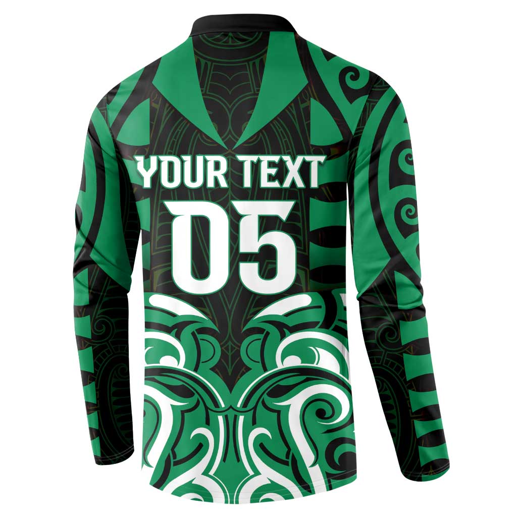 Custom Aotearoa Ngai Tahu Button Sweatshirt Maori Pattern New Zealand - Polynesian Pride