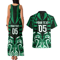Custom Aotearoa Ngai Tahu Couples Matching Tank Maxi Dress and Hawaiian Shirt Maori Pattern New Zealand - Polynesian Pride