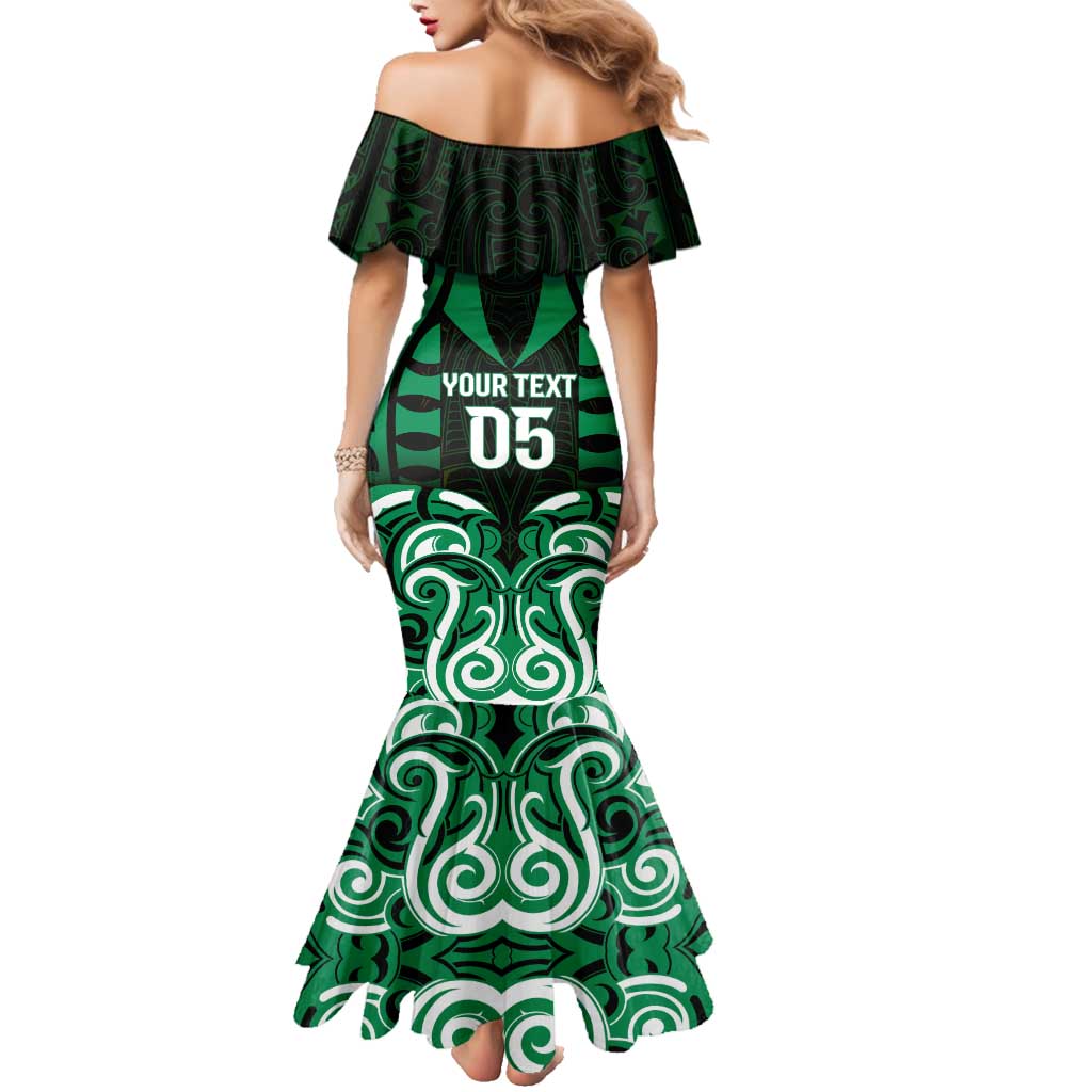 Custom Aotearoa Ngai Tahu Family Matching Mermaid Dress and Hawaiian Shirt Maori Pattern New Zealand - Polynesian Pride