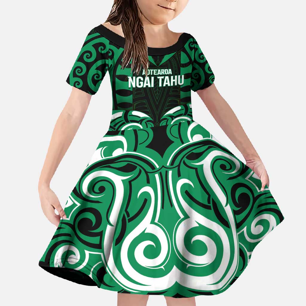 Custom Aotearoa Ngai Tahu Family Matching Summer Maxi Dress and Hawaiian Shirt Maori Pattern New Zealand - Polynesian Pride