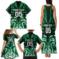 Custom Aotearoa Ngai Tahu Family Matching Tank Maxi Dress and Hawaiian Shirt Maori Pattern New Zealand - Polynesian Pride