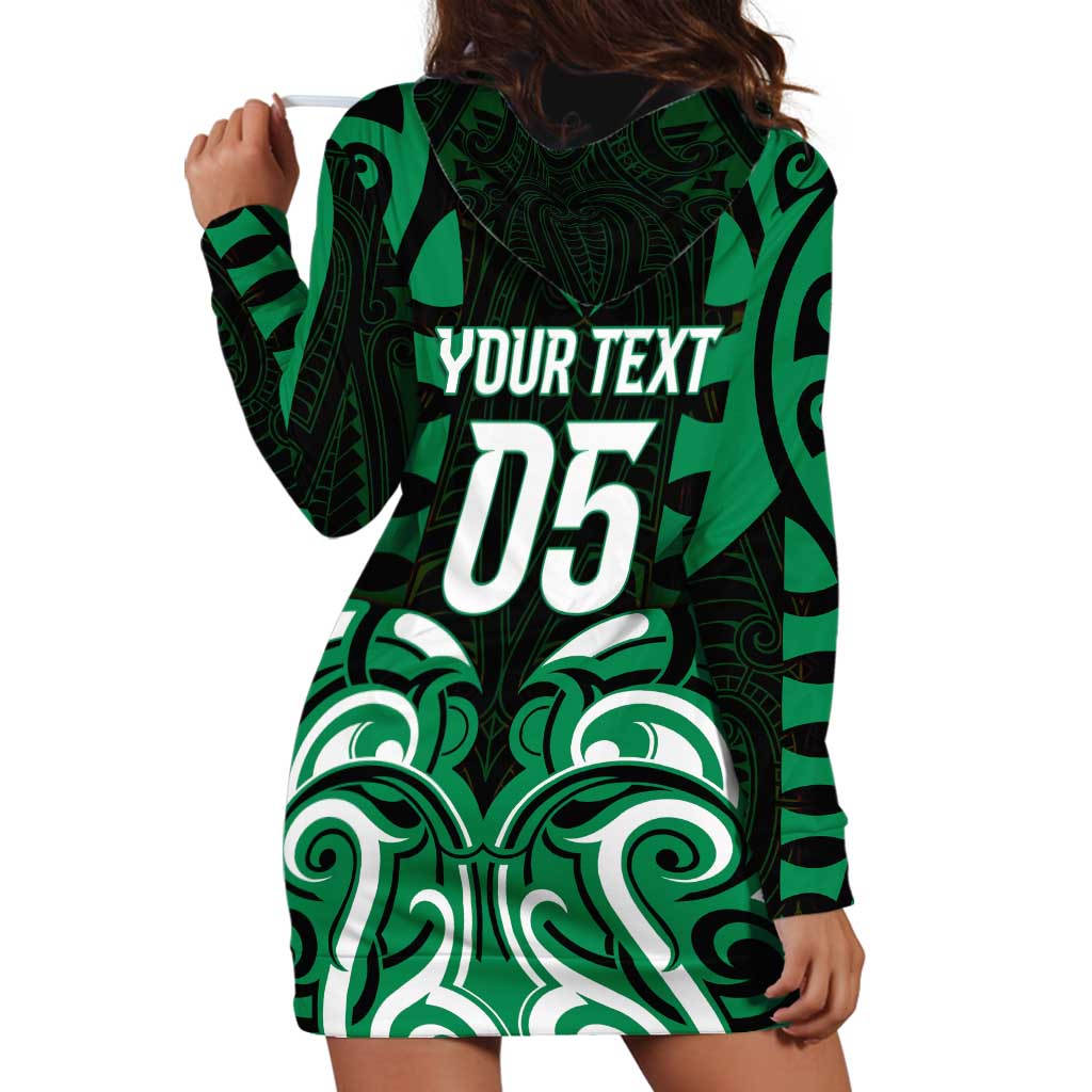 Custom Aotearoa Ngai Tahu Hoodie Dress Maori Pattern New Zealand - Polynesian Pride