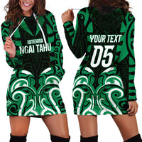 Custom Aotearoa Ngai Tahu Hoodie Dress Maori Pattern New Zealand - Polynesian Pride