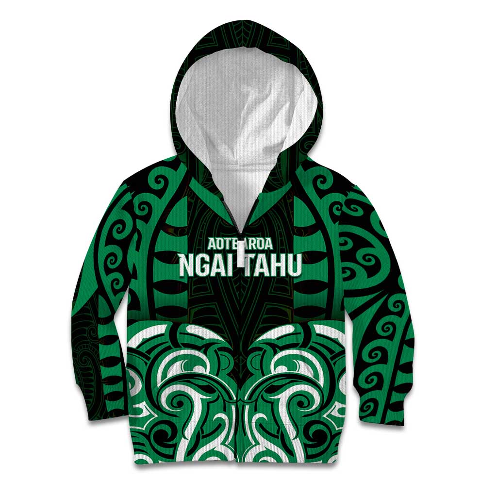 Custom Aotearoa Ngai Tahu Kid Hoodie Maori Pattern New Zealand - Polynesian Pride