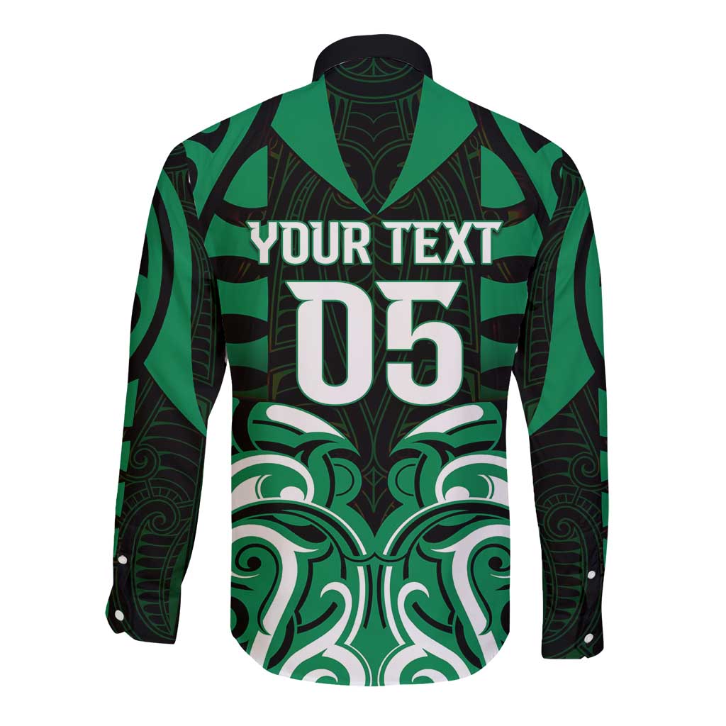 Custom Aotearoa Ngai Tahu Long Sleeve Button Shirt Maori Pattern New Zealand - Polynesian Pride