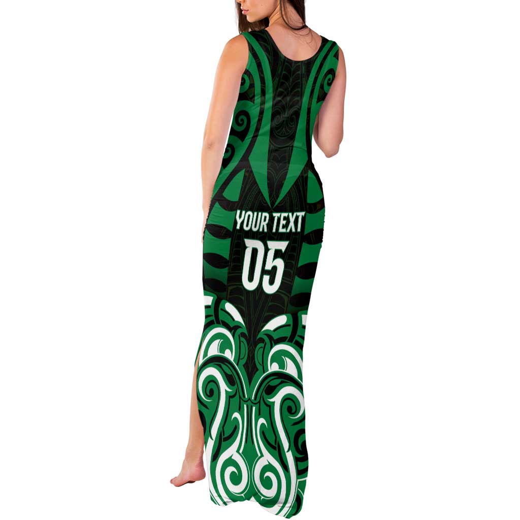 Custom Aotearoa Ngai Tahu Tank Maxi Dress Maori Pattern New Zealand - Polynesian Pride