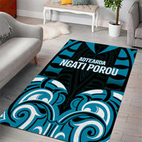 Aotearoa Ngati Porou Area Rug Maori Pattern New Zealand - Polynesian Pride