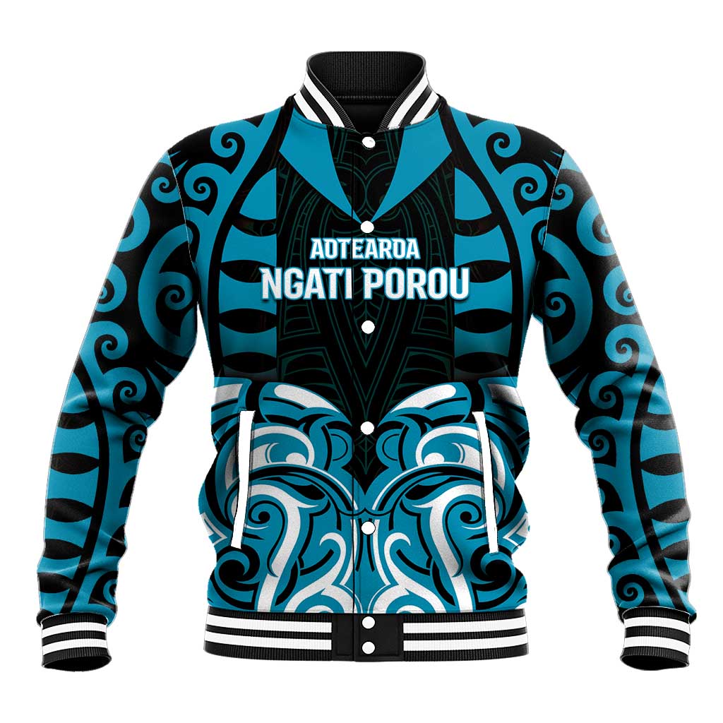Custom Aotearoa Ngati Porou Baseball Jacket Maori Pattern New Zealand - Polynesian Pride