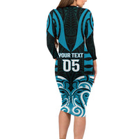 Custom Aotearoa Ngati Porou Family Matching Long Sleeve Bodycon Dress and Hawaiian Shirt Maori Pattern New Zealand - Polynesian Pride