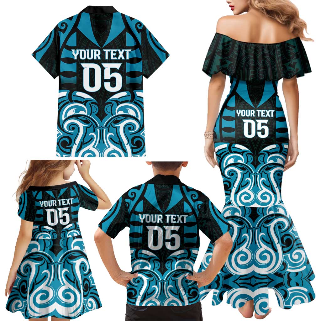 Custom Aotearoa Ngati Porou Family Matching Mermaid Dress and Hawaiian Shirt Maori Pattern New Zealand - Polynesian Pride