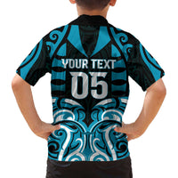 Custom Aotearoa Ngati Porou Family Matching Off The Shoulder Long Sleeve Dress and Hawaiian Shirt Maori Pattern New Zealand - Polynesian Pride