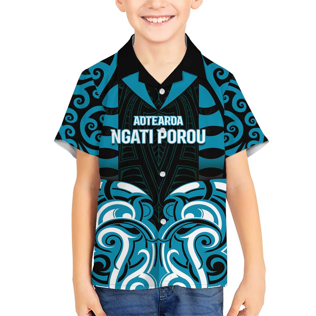 Custom Aotearoa Ngati Porou Family Matching Short Sleeve Bodycon Dress and Hawaiian Shirt Maori Pattern New Zealand - Polynesian Pride