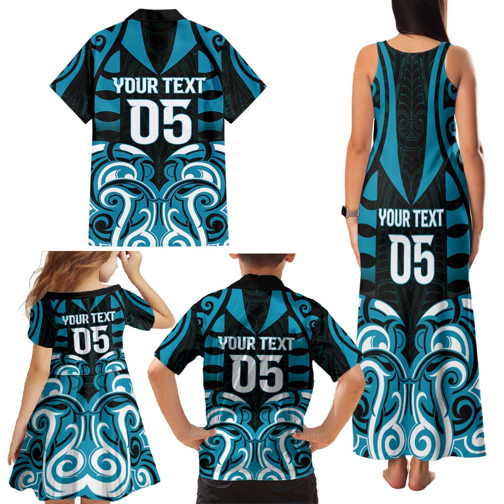 Custom Aotearoa Ngati Porou Family Matching Tank Maxi Dress and Hawaiian Shirt Maori Pattern New Zealand - Polynesian Pride
