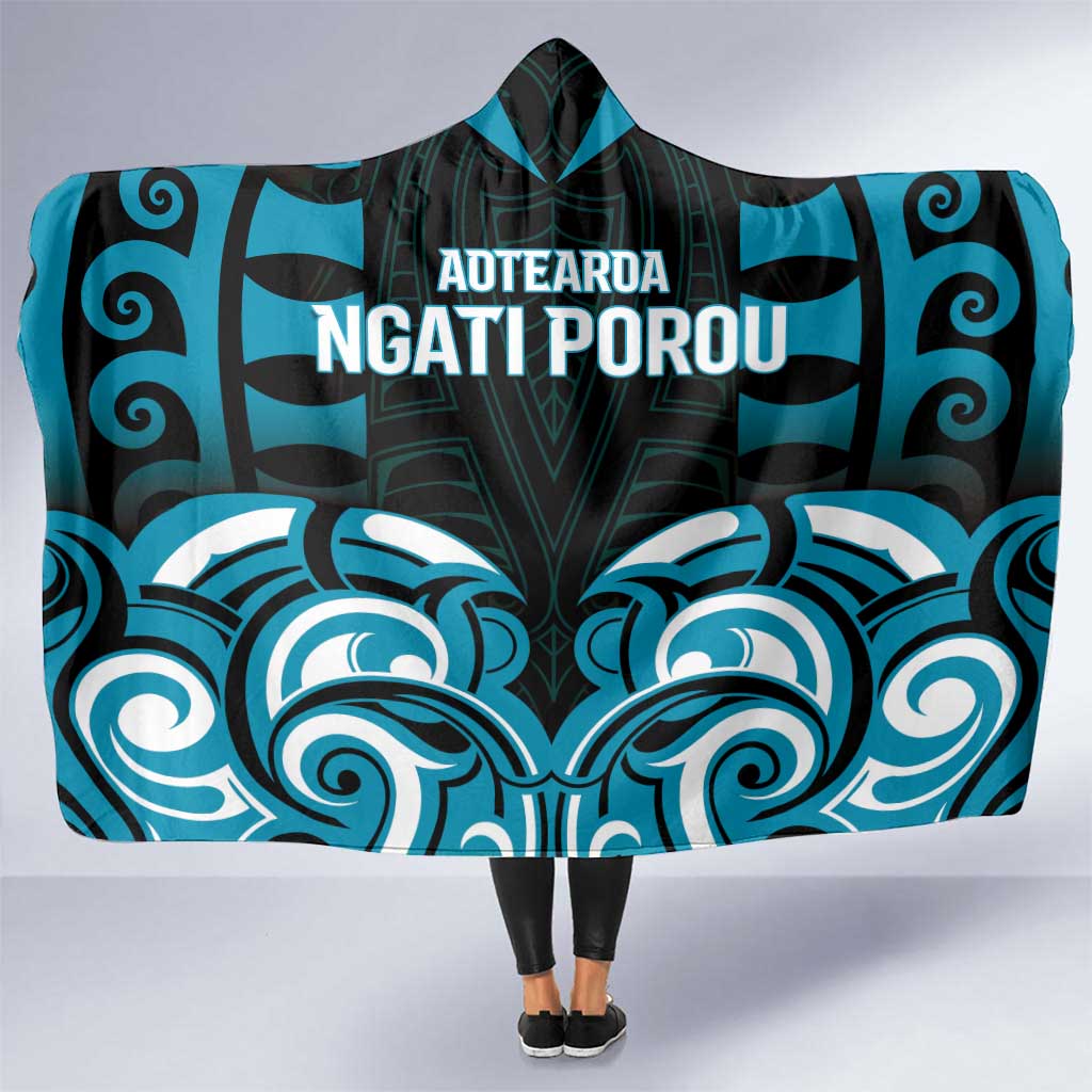 Aotearoa Ngati Porou Hooded Blanket Maori Pattern New Zealand - Polynesian Pride