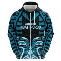 Custom Aotearoa Ngati Porou Hoodie Maori Pattern New Zealand - Polynesian Pride